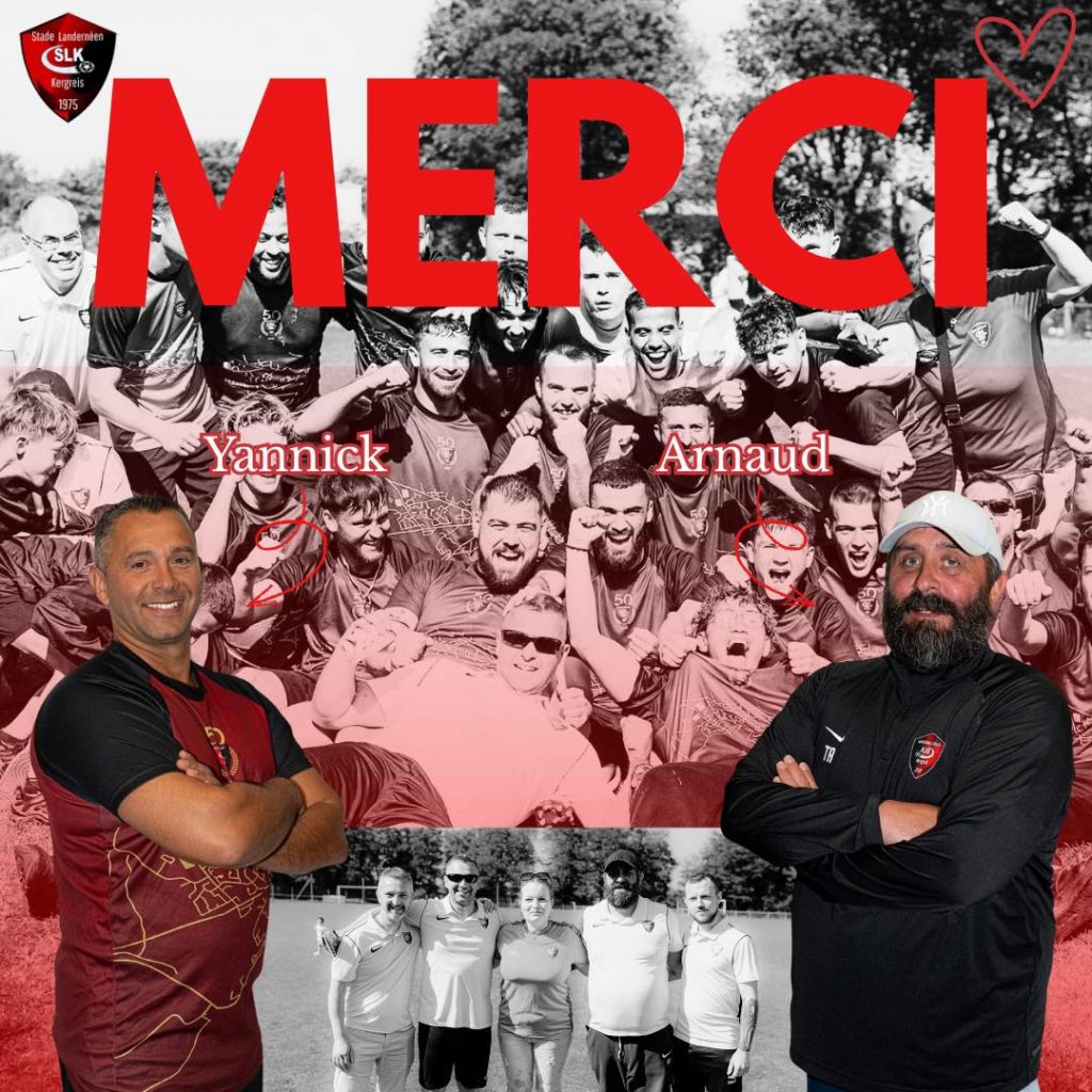 Communiqué officiel : Merci Yannick et Arnaud !