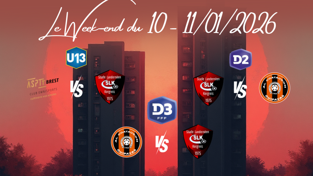 Les rencontres du week-end du 10 et 11/01/2026 en direct