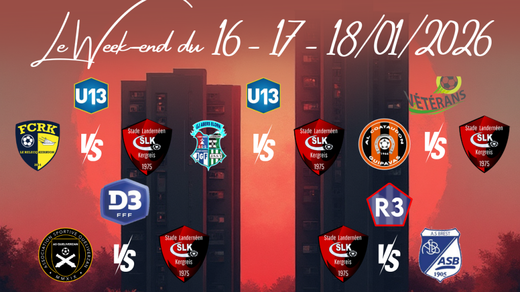 Les rencontres du week-end du 16, 17 et 18/01/2026 en direct