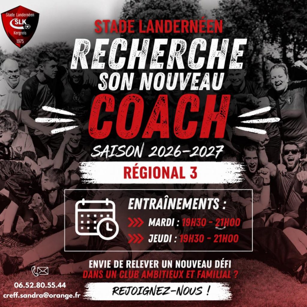 Le Stade Landernéen Kergreis recherche son nouveau coach